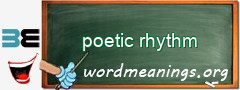 WordMeaning blackboard for poetic rhythm